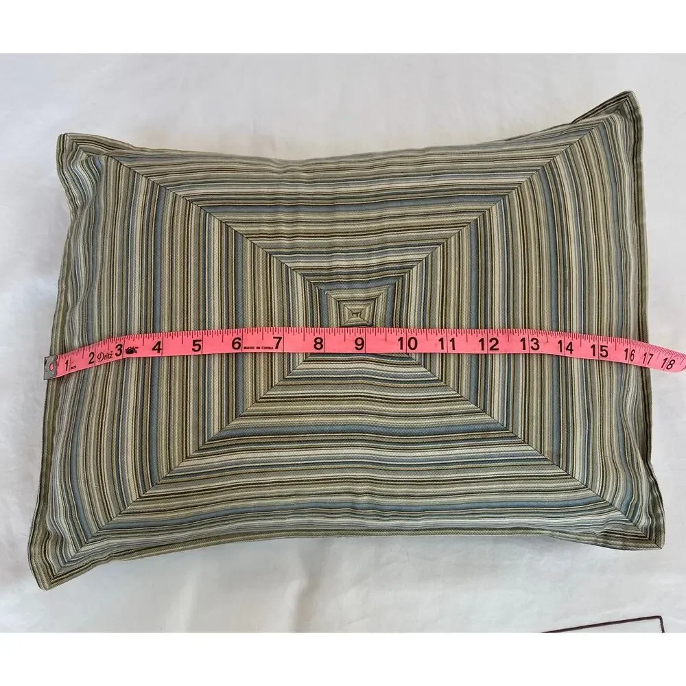 Peacock Alley‎ Pair of Striped Throw Pillows, One Feather